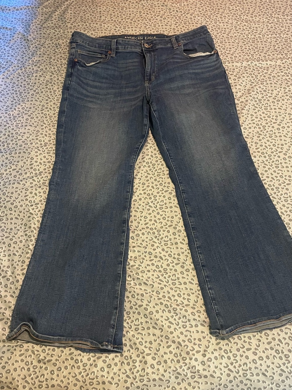 American Eagle Outfitters Women's Medium Blue Kick Boot Next Level Stretch 18S